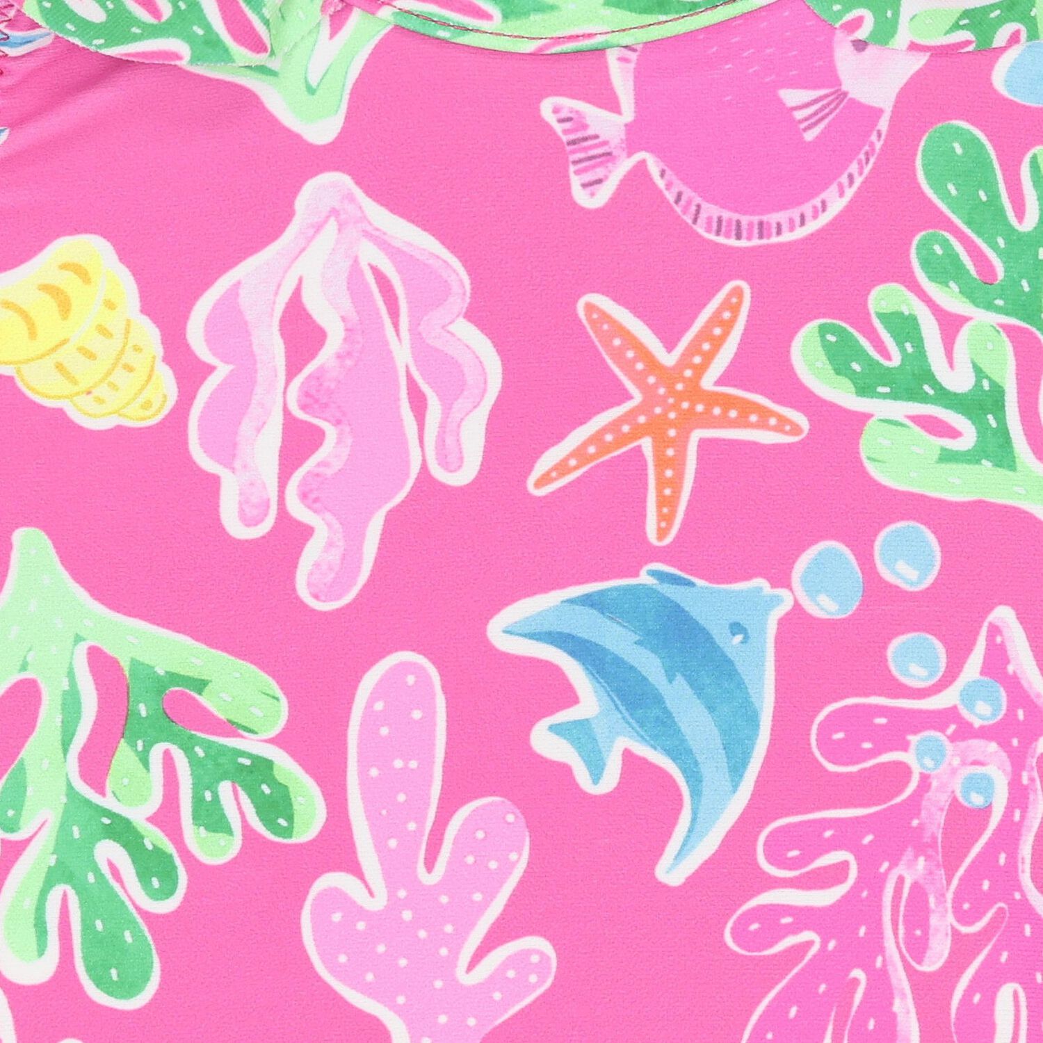 Younger Girls Pink Swimsuit, 1, hi-res