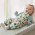Baby Boys Green & Ivory Dungaree Set, 1, hi-res