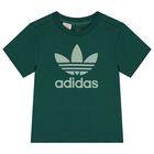 Boys Green Logo Shorts Set, 1, hi-res