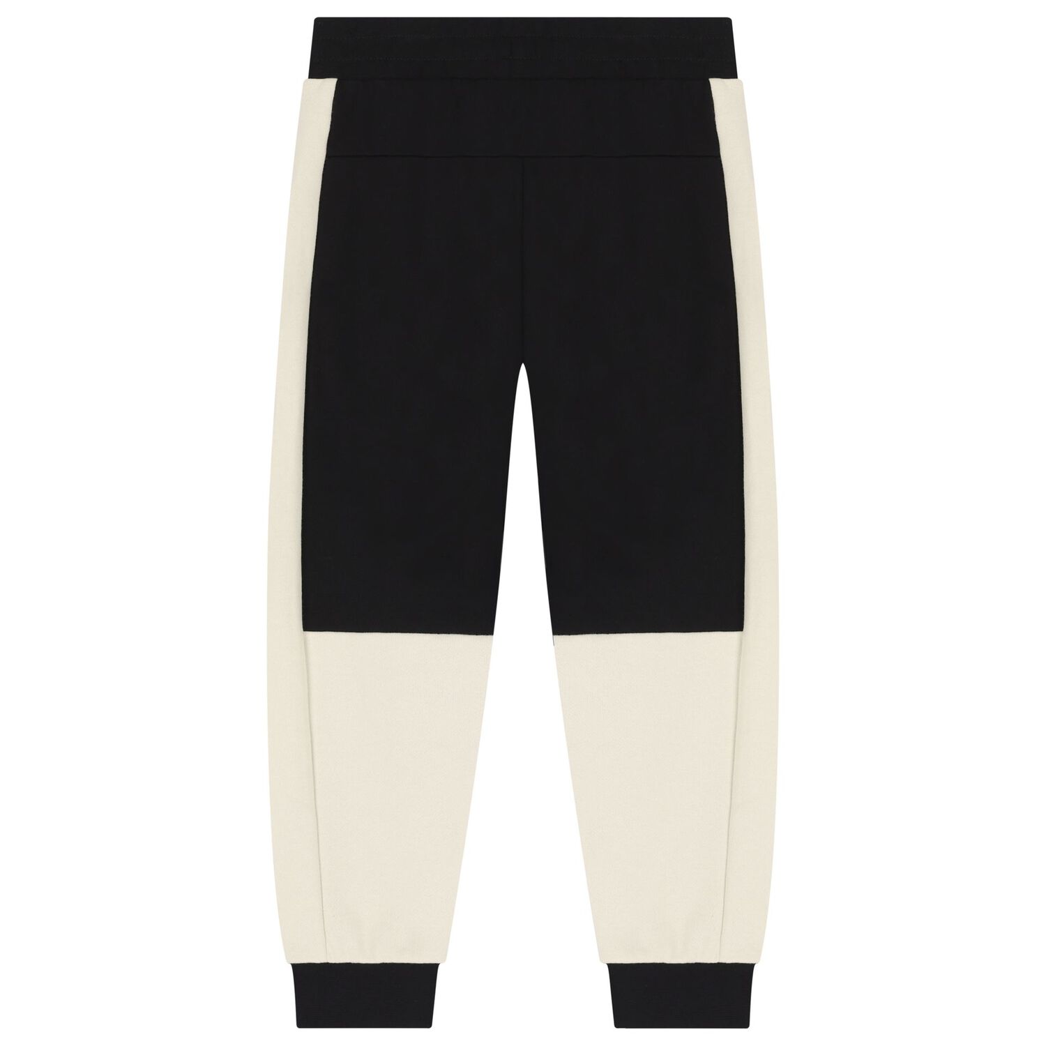 Boys black & Ivory Logo Joggers, 1, hi-res