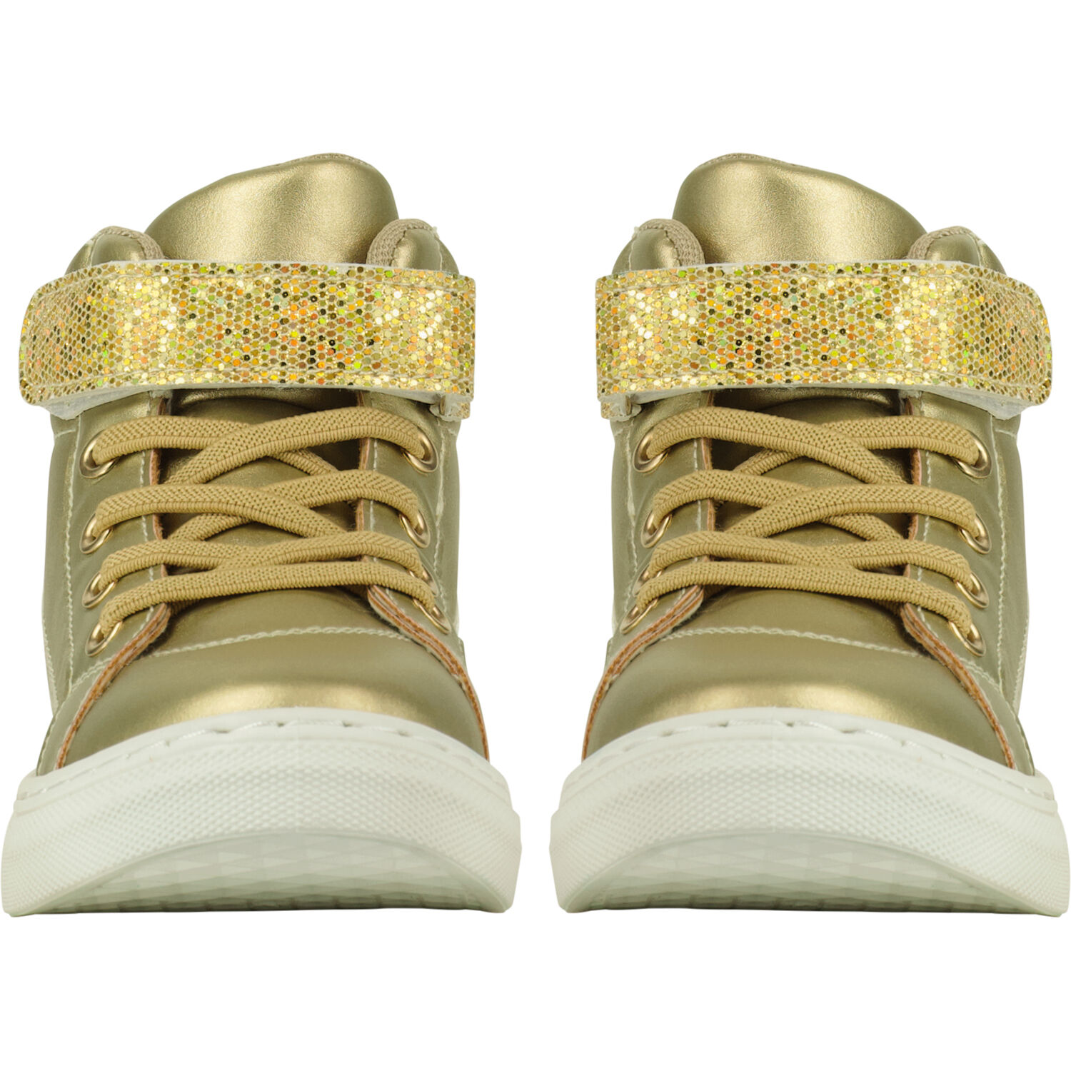 Girls Gold Embellished Trainers, 1, hi-res image number null