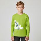 Boys Green Skater Long Sleeve Top, 1, hi-res