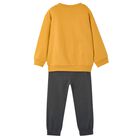 Boys Yellow & Grey Tracksuit, 2, hi-res