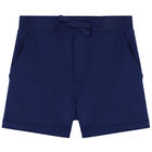 Baby Boys Orange & Navy Blue Shorts Set, 1, hi-res
