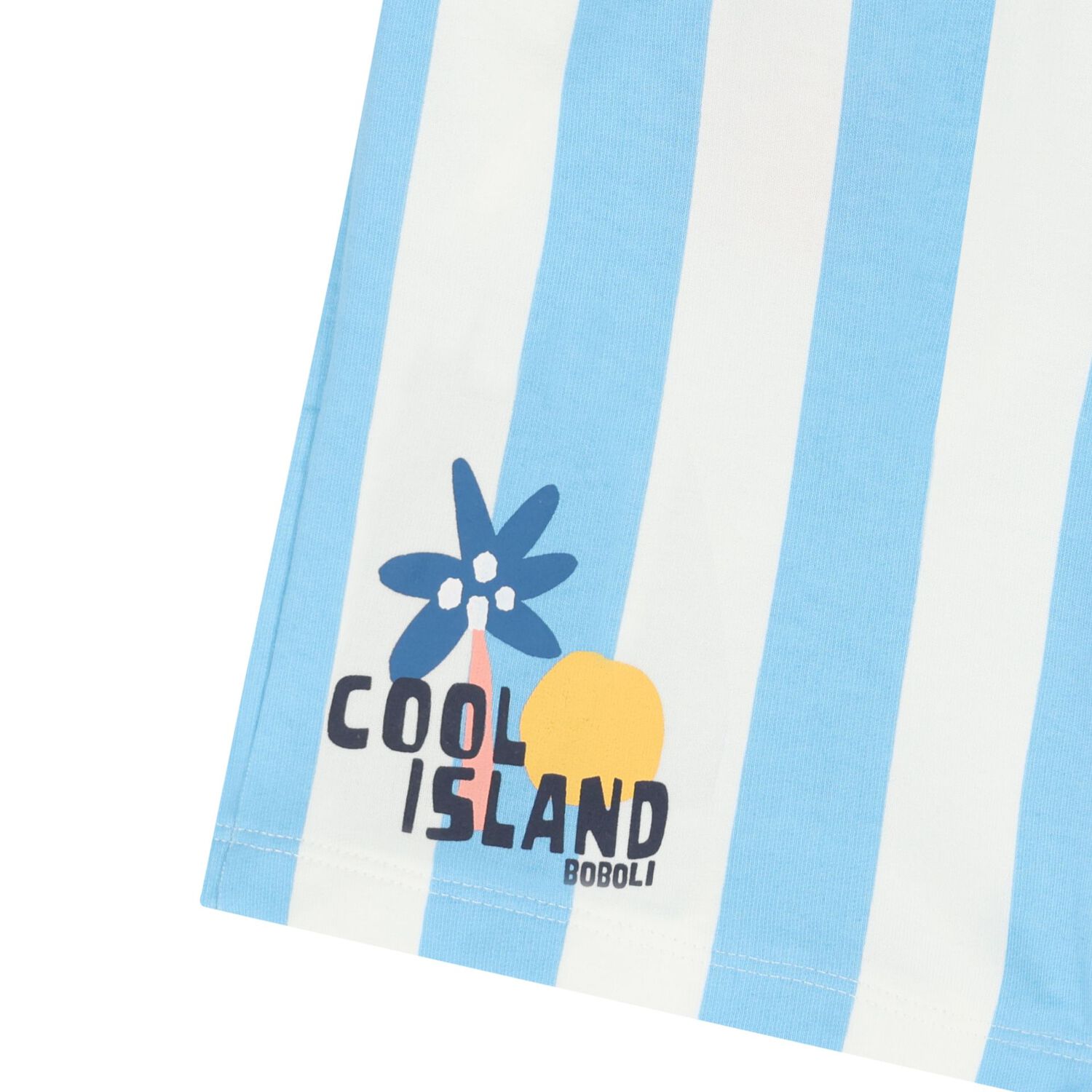 Boys Blue & White Striped Shorts, 1, hi-res