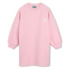 Girls Pink Boke Flower Logo Dress, 1, hi-res