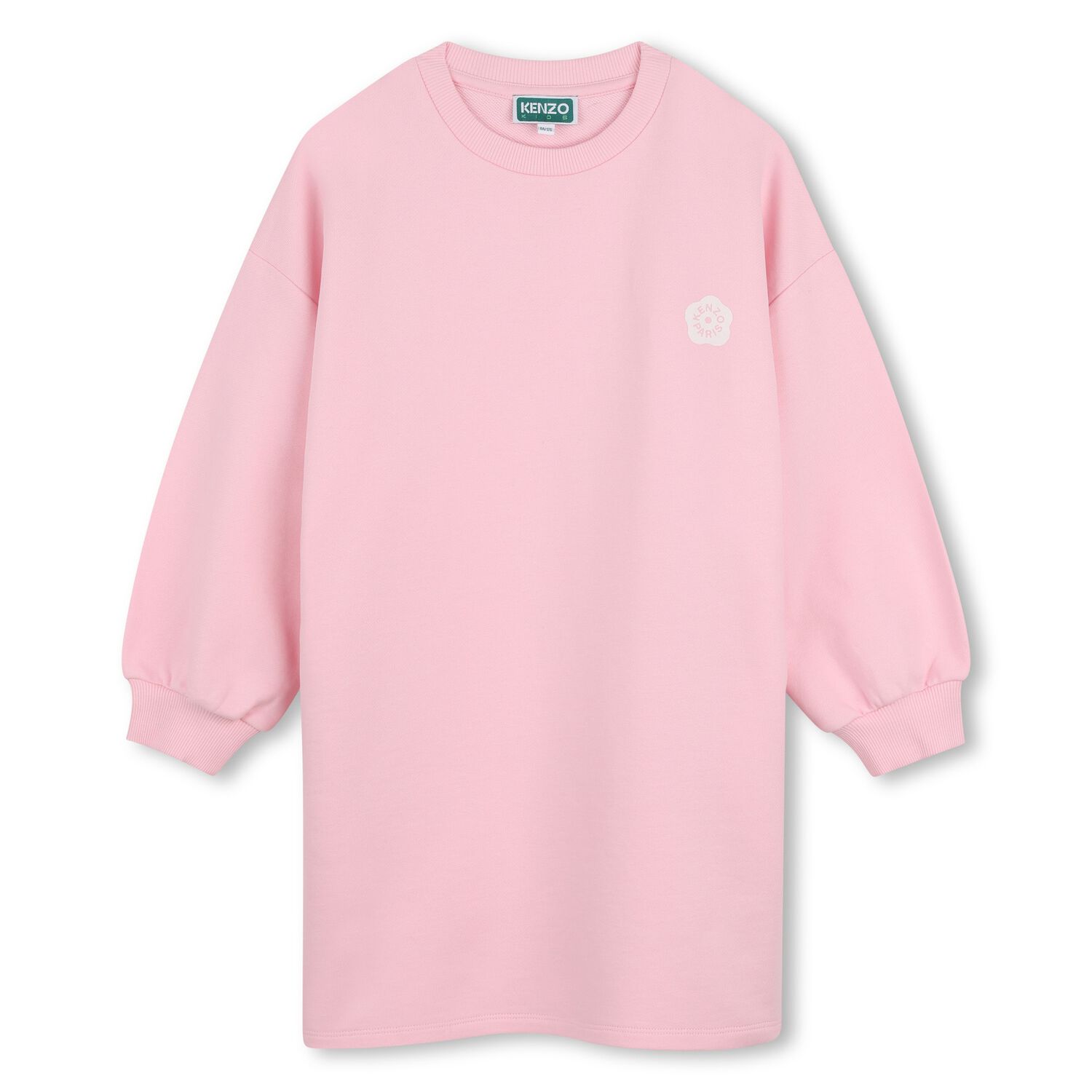 Girls Pink Boke Flower Logo Dress, 1, hi-res