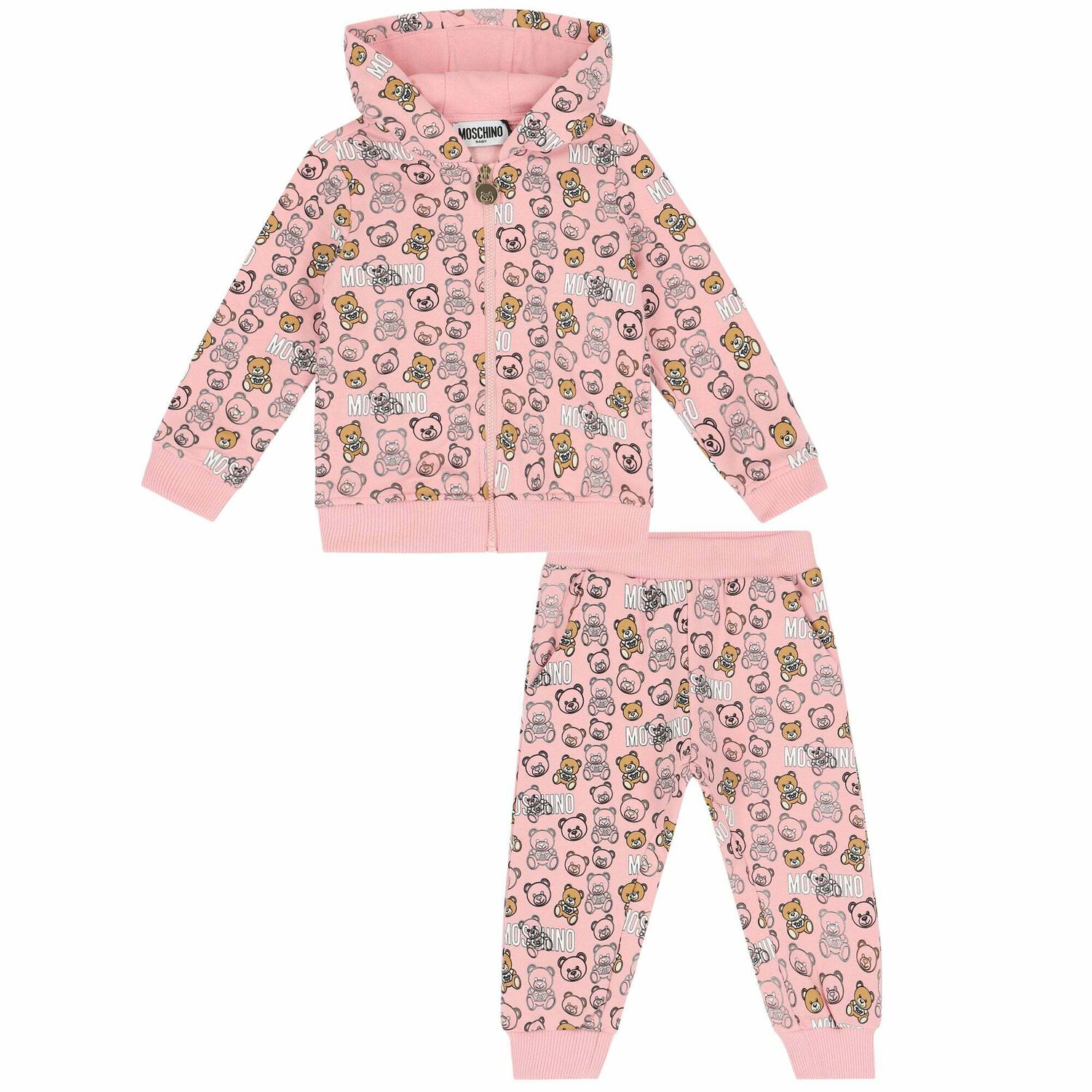 Pink Teddy Logo Tracksuit, 3, hi-res
