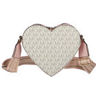 Girls Pink Heart Logo Shoulder Bag, 1, hi-res