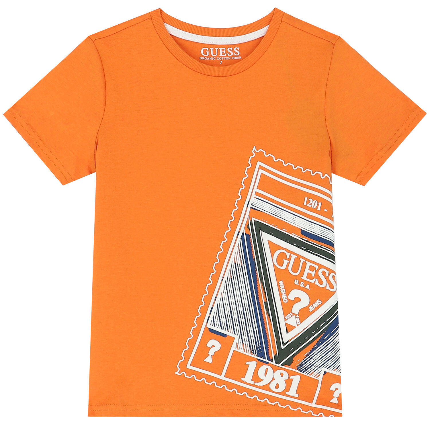 Boys Orange Logo T-Shirt, 2, hi-res