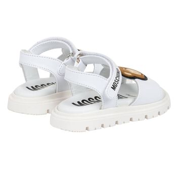 White Teddy Bear Sandals