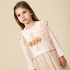 Girls Ivory Ruffle Tulle Dress, 1, hi-res