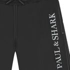 Boys Black Logo Swim Shorts, 1, hi-res