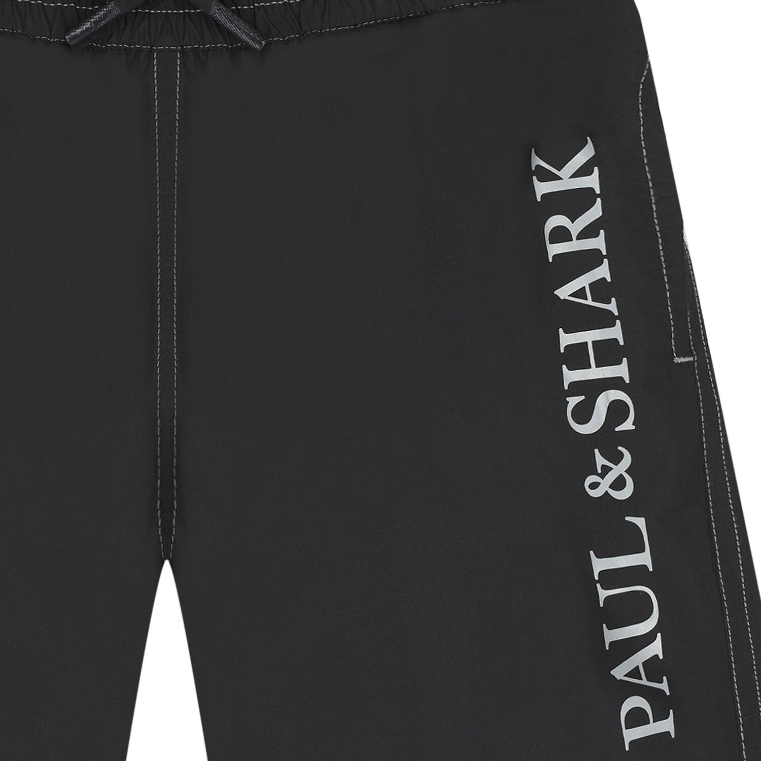 Boys Black Logo Swim Shorts, 1, hi-res