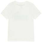 Boys White & Black Logo Shorts Set, 1, hi-res