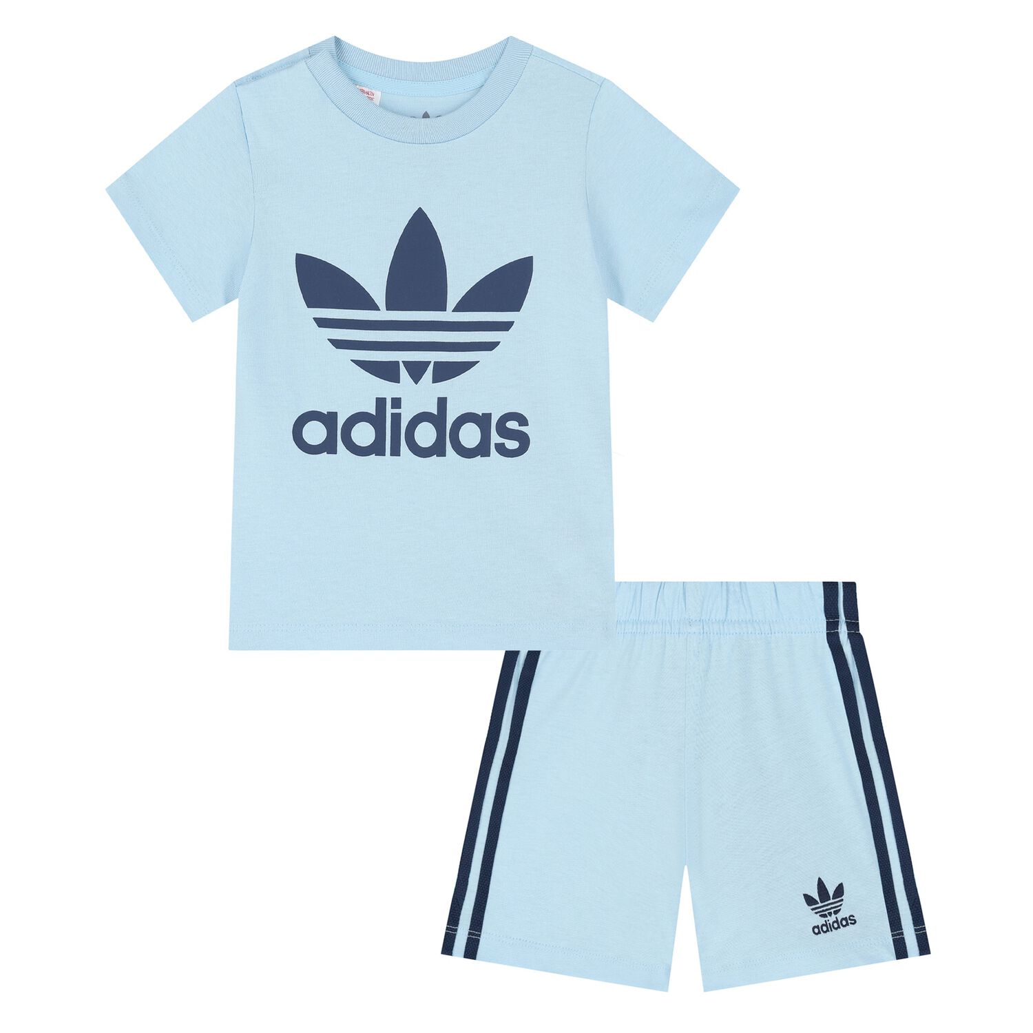 Younger Blue Logo Shorts Set, 1, hi-res