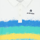 Boys White Spray Paint Polo Shirt, 1, hi-res