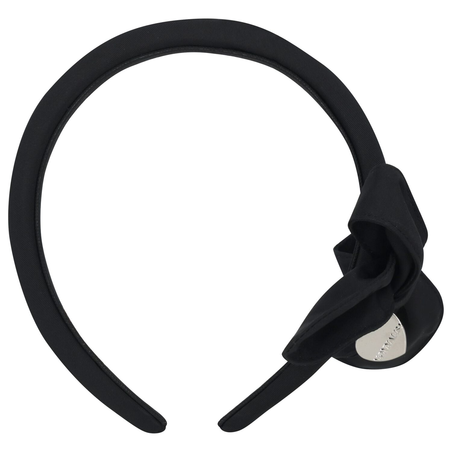 Girls Black Bow Headband, 2, hi-res