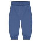 Baby Boys Blue, White & Beige Tracksuit Set (3 Piece), 1, hi-res