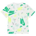 Boys White & Black Logo Shorts Set, 1, hi-res