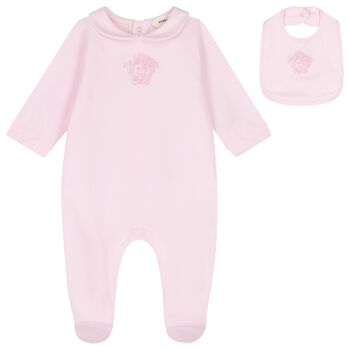 Baby Girls Pink Medusa Logo Babygrow Gift Set