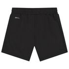 Boys Black Logo Shorts, 1, hi-res
