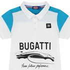 Boys White & Blue Logo Polo Shirt, 1, hi-res