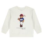 Baby Boys White Teddy Bear Logo Sweatshirt, 1, hi-res
