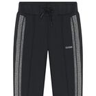 Girls Black Logo Joggers, 1, hi-res