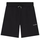 Boys Black Logo Jersey Shorts, 1, hi-res