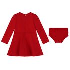 Younger Girls Red logo Dress Set, 1, hi-res