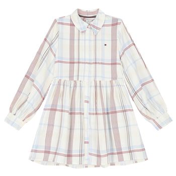 Girls Ivory Logo Dress