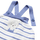 Baby Boys White & Blue Dungaree Set, 1, hi-res