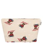 Beige & White Teddy Bear Logo Baby Bodysuit Set, 4, hi-res