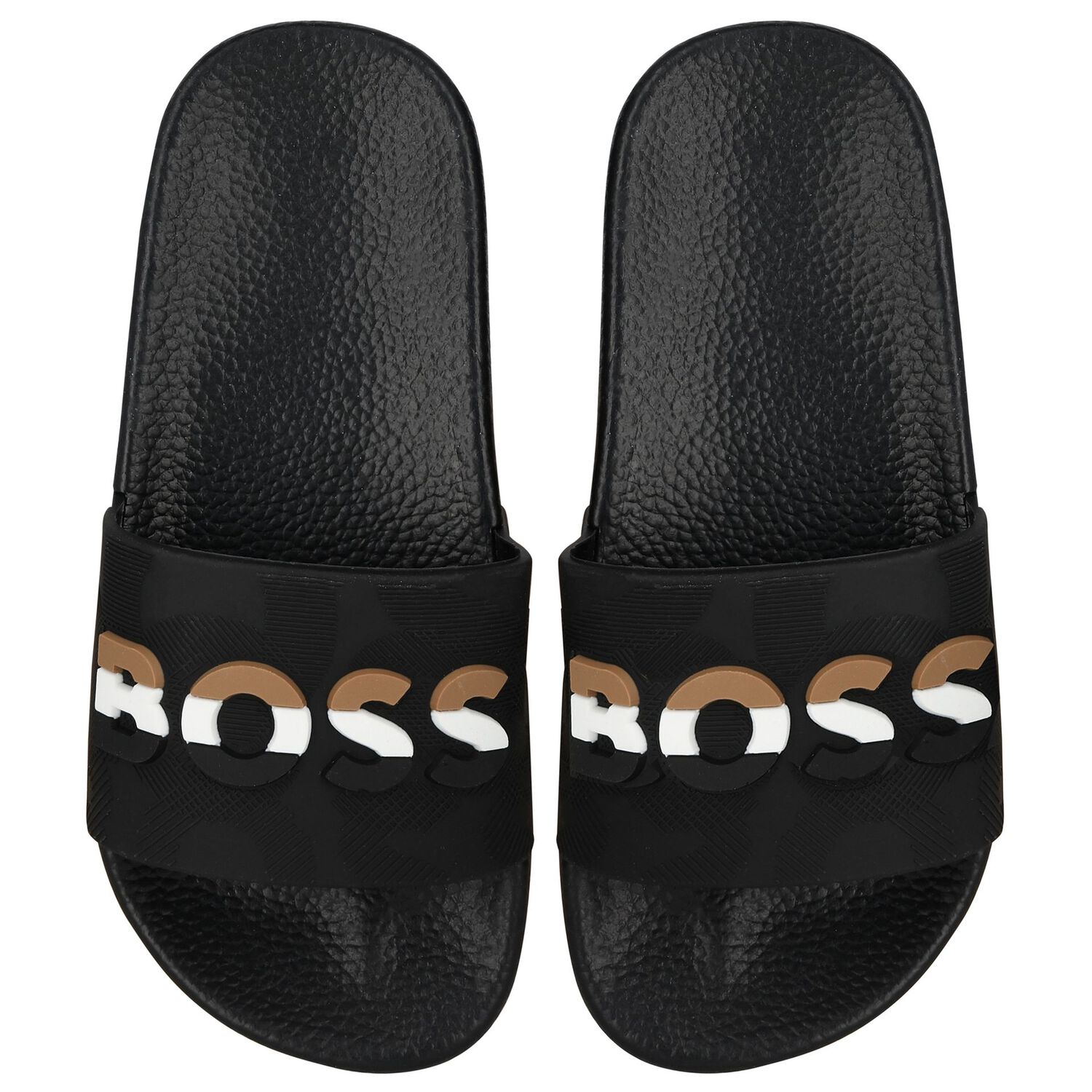 Boys Black Logo Sliders, 1, hi-res