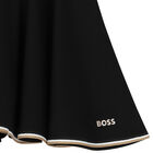 Girls Black Logo Skirt, 1, hi-res