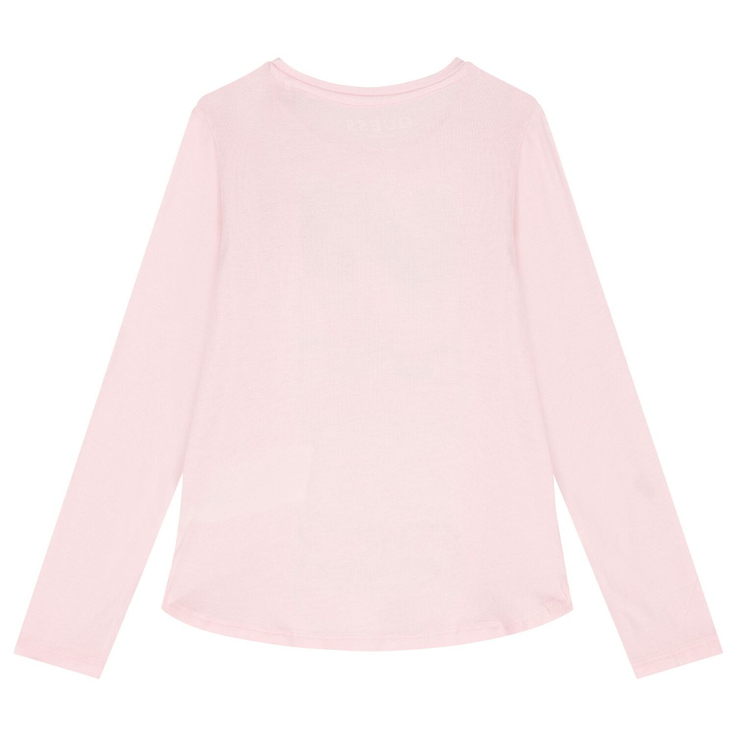 Girls Pink Embellished Logo Long Sleeve Top, 2, hi-res image number null