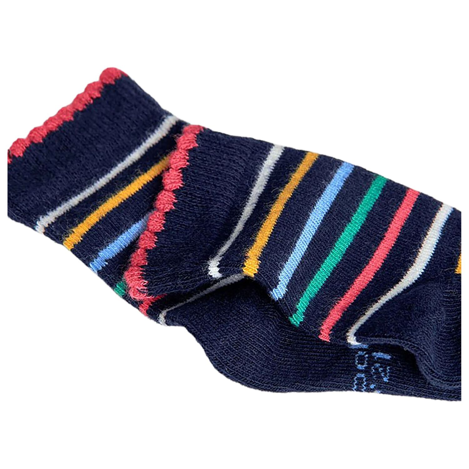 Girls Navy Blue & Pink Socks ( 3-Pack ), 1, hi-res