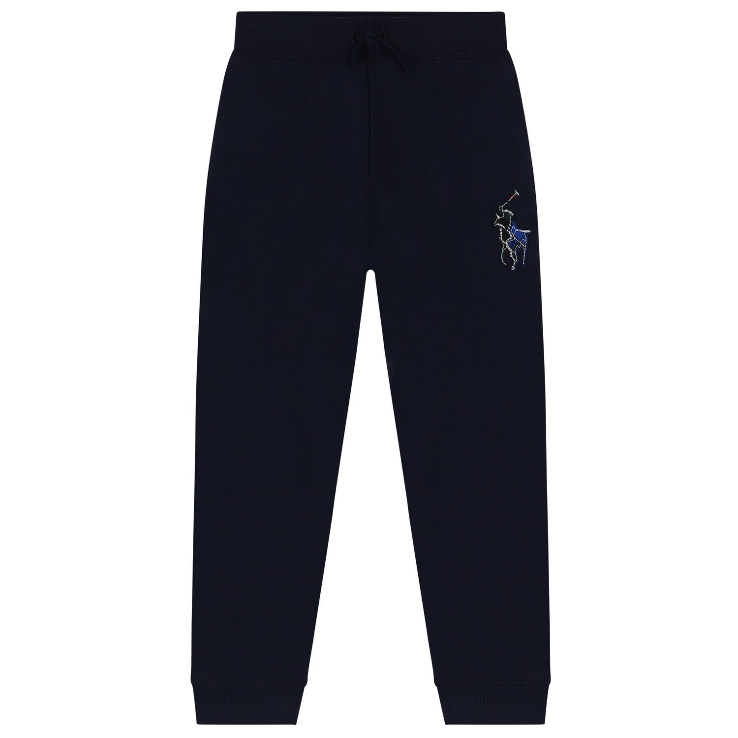 Boys Navy Blue Logo Joggers, 1, hi-res