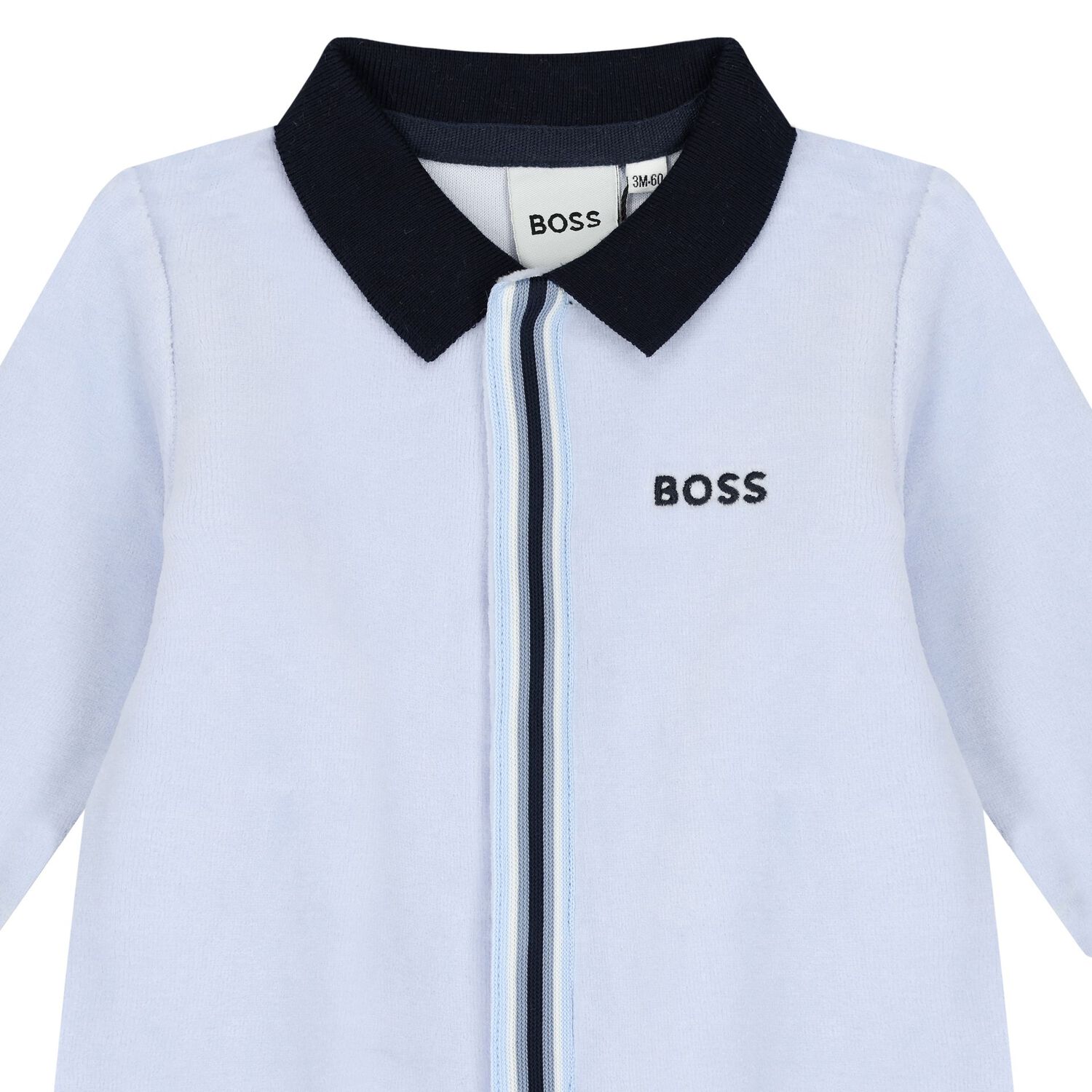 Baby Boys Blue Logo Babygrow, 2, hi-res
