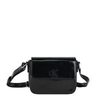 Girls Black Leather Handbag, 2, hi-res