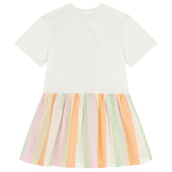 Girls Ivory Bubble Tiger Dress