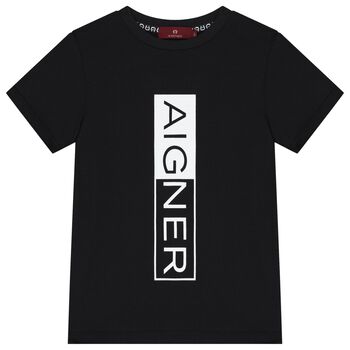 Boys Black Logo T-Shirt