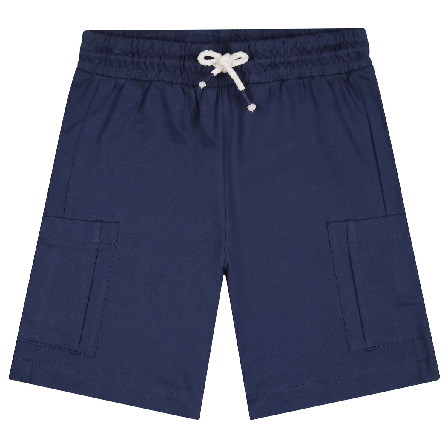 Boys White & Navy Blue Shorts Set, 2, hi-res