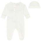 White Logo Babygrow Gift Set, 1, hi-res
