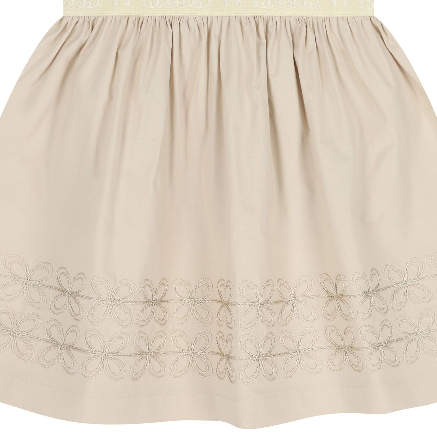 Girls Beige Logo Dress, 2, hi-res