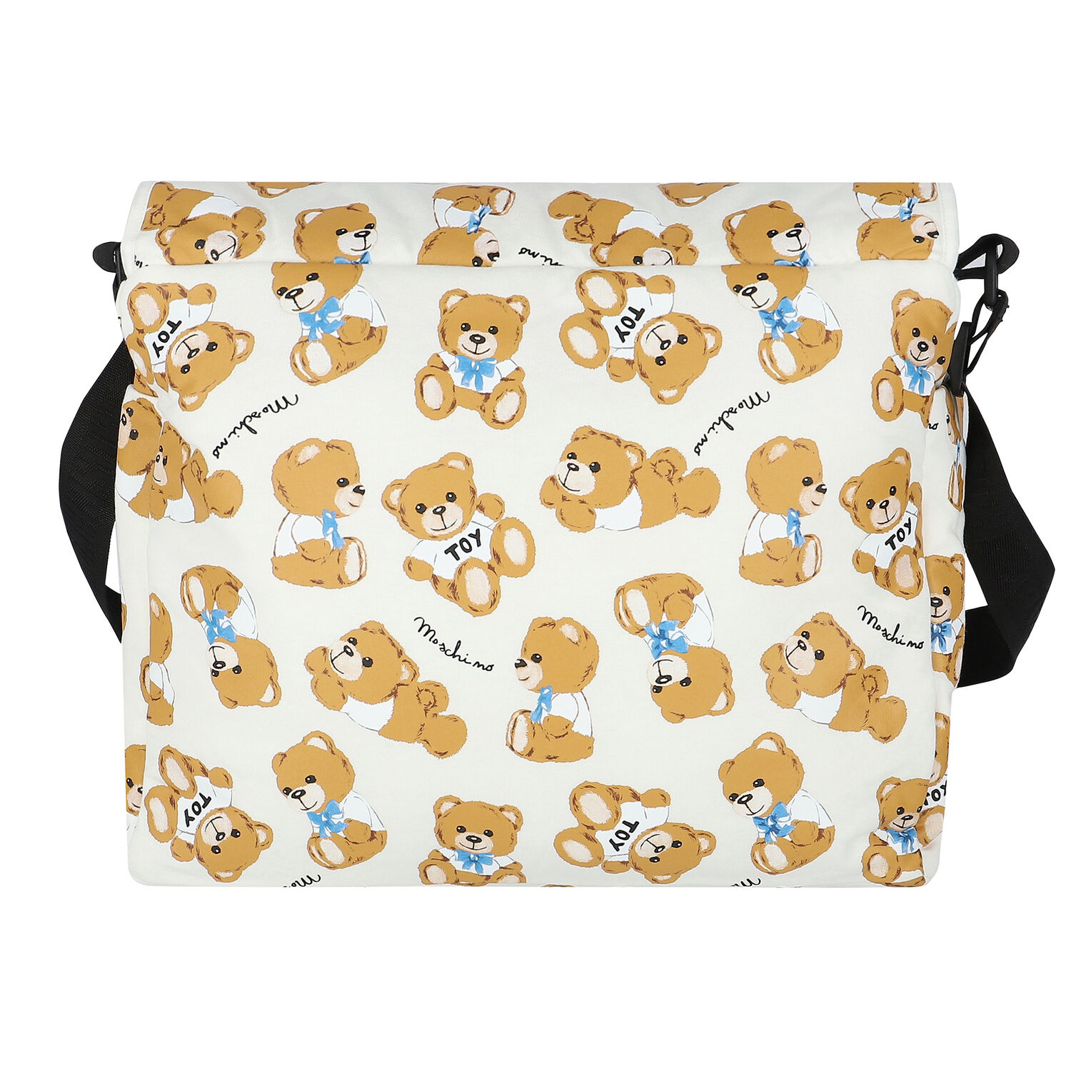 Ivory Teddy Logo Baby Changing Bag, 3, hi-res