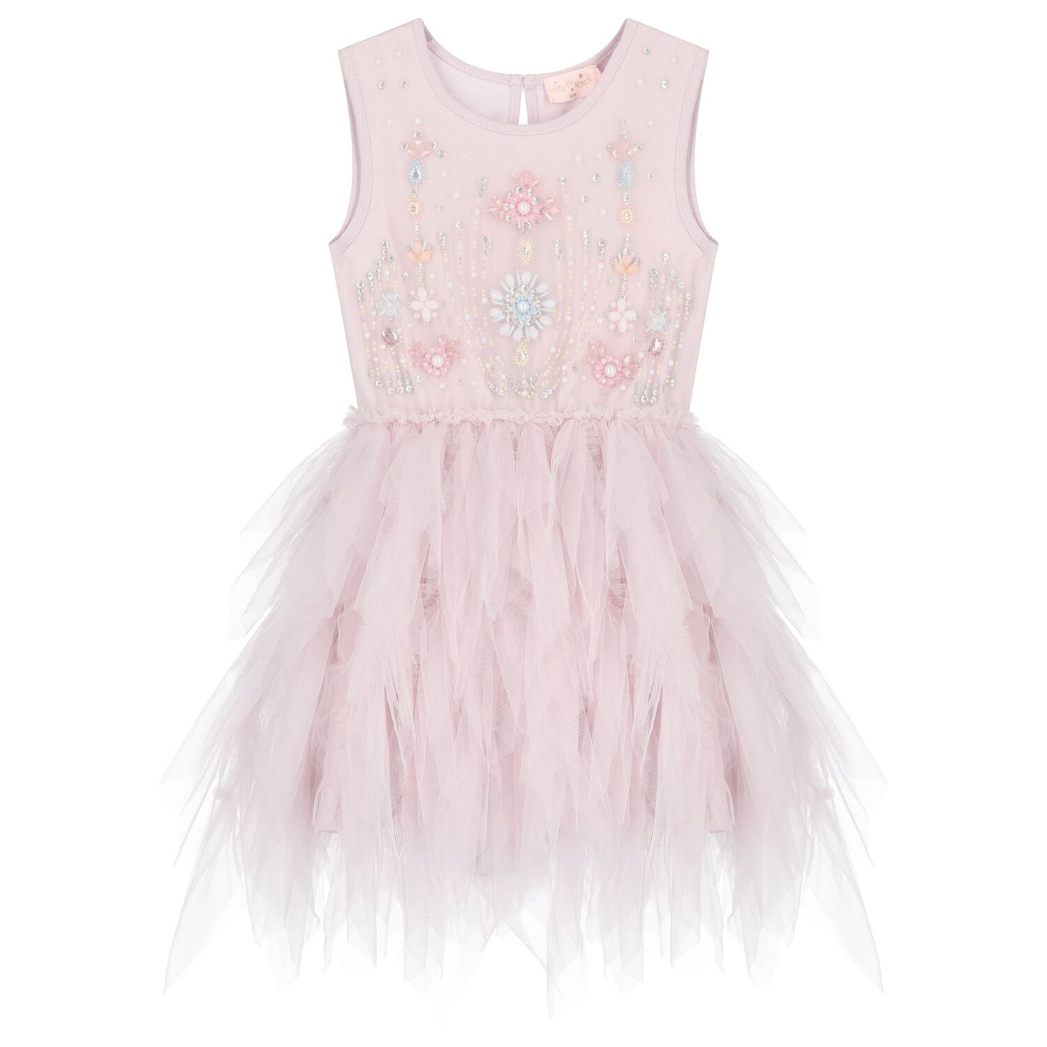 Baby Girls Pink Ruffled Tulle Dress Set, 1, hi-res image number null