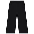 Girls Black logo Trousers, 1, hi-res