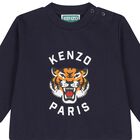 Younger Boys Navy Blue Tiger Tracksuit, 1, hi-res